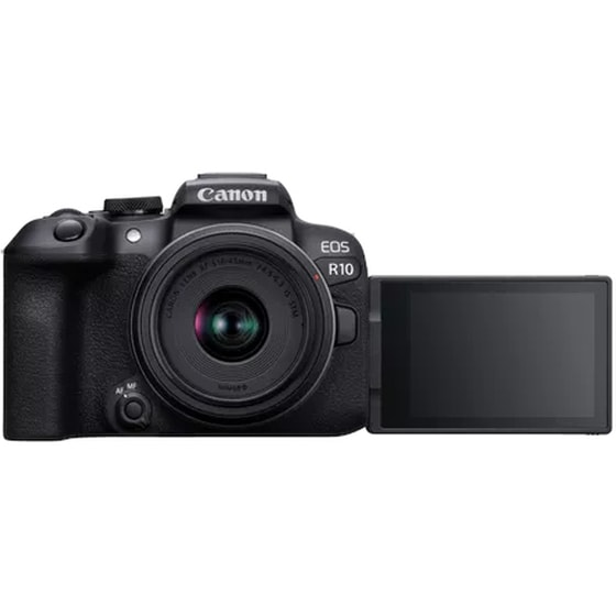 Mirrorless Canon EOS R10 & Φακός 18-150mm f/3.5-6.3 & Αντάπτορας EF σε EOS R - Μαύρο image 6