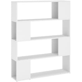 Βιβλιοθήκη VidaXL από Μοριοσανίδα 100x24x124 cm - Λευκό