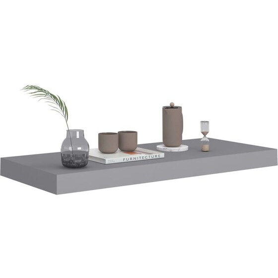 Ράφια Τοίχου VidaXL από MDF 60x23.5x3.8 cm 4 Τμχ - Γκρι image 5