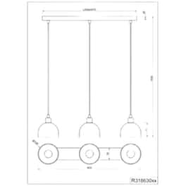 Trio Lighting Κρεμαστό Φωτιστικό Ασημί