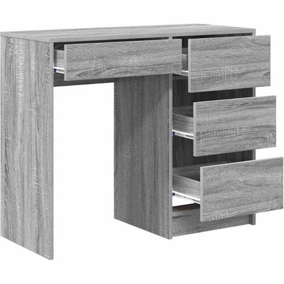 Γραφείο VidaXL από Επεξεργασμένο Ξύλο 90x37,5x75 cm - Γκρι Sonoma image 3