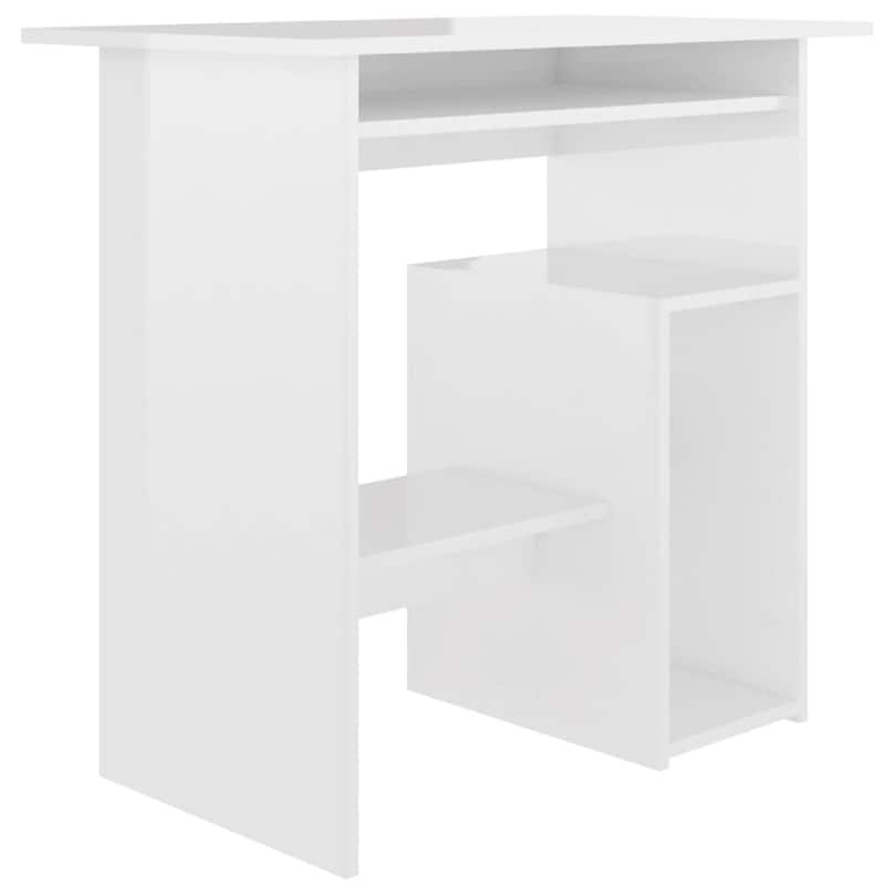 Γραφείο Υπολογιστή VidaXL από Μοριοσανίδα 80x45cm - Γυαλιστερό Λευκό