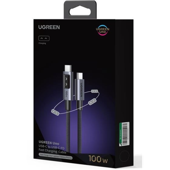 Καλώδιο δεδομένων UGreen Uno USB-C to USB-C USB-C 100W 1m- Black image 2