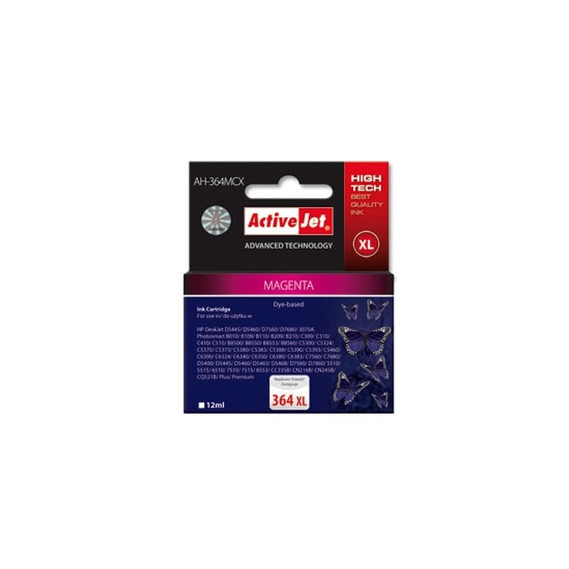 ACTIVEJET Συμβατό HP 364XL Ματζέντα Μελάνι Εκτυπωτή CB324