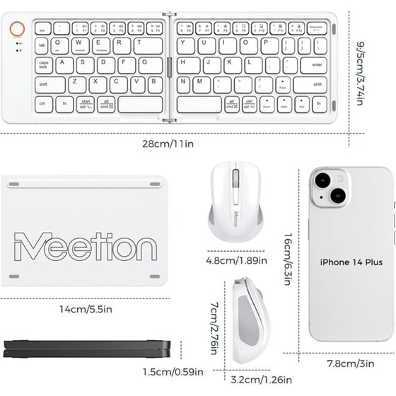 Meetion Btc001 Bluetooth Combo Λευκό image 4
