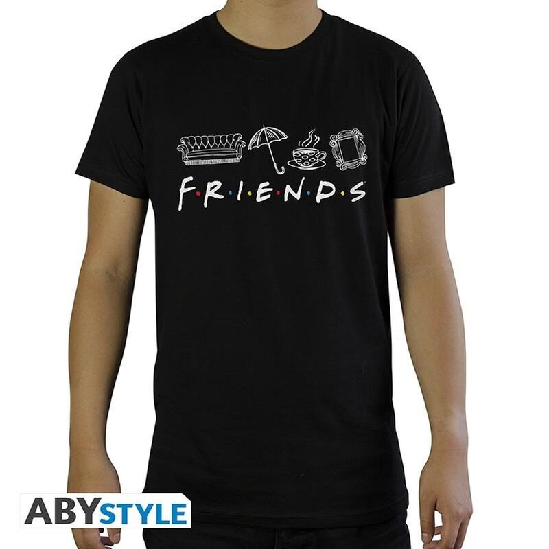 ABYSTYLE T-shirt Abystyle Τα Φιλαράκια Logo - Μαύρο