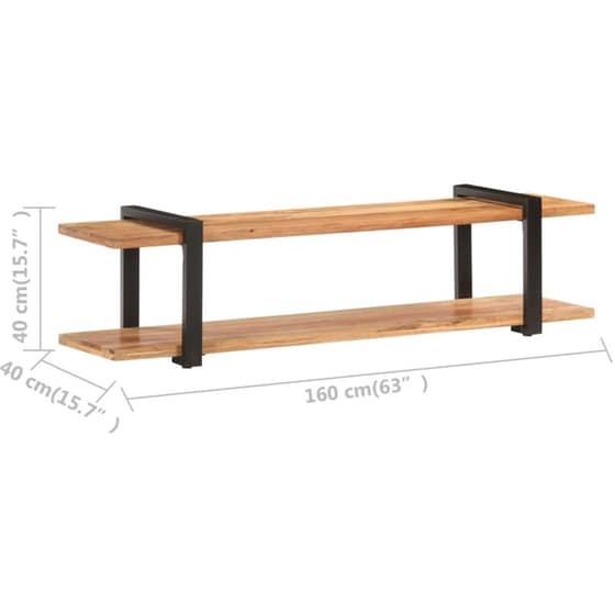 Έπιπλο Τηλεόρασης VidaXL από Ξύλο 160x40x40cm - Καφέ/Μαύρο image 8