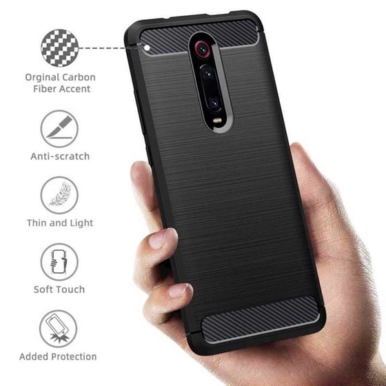 Θήκη Xiaomi Redmi 9 - Tech-protect Carbon Armor - Black image 2