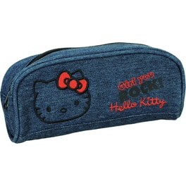 Κασετίνα Οβάλ Hello Kitty Denim