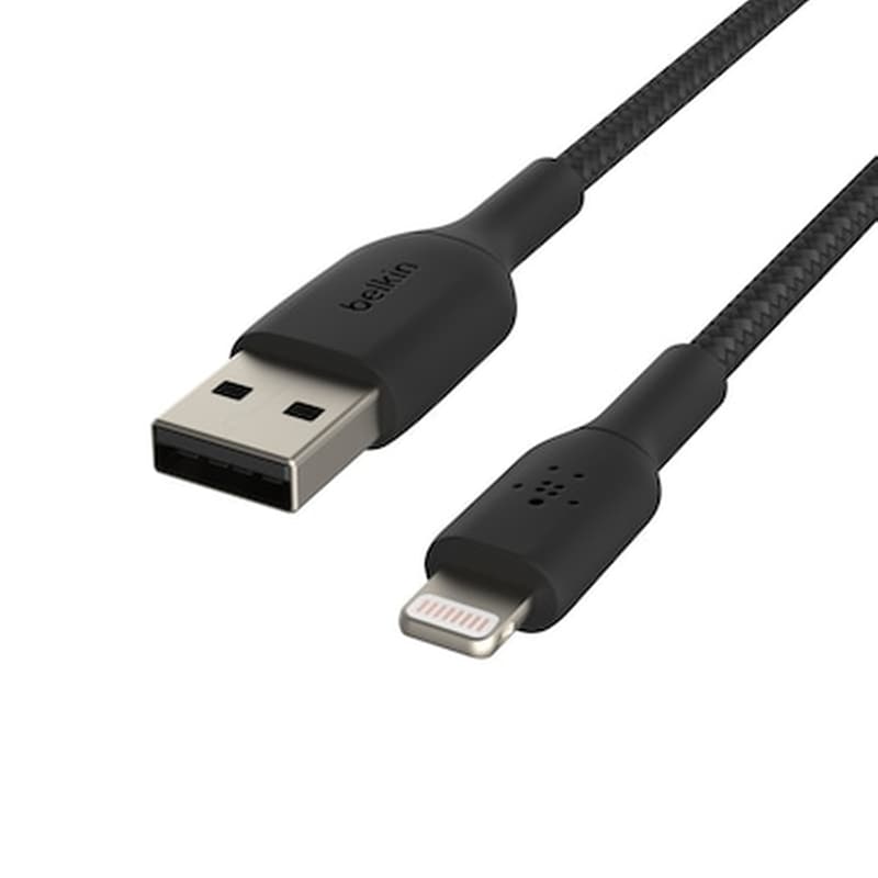 BELKIN Καλώδιο δεδομένων Belkin Coated Usb to Lightning 0.15m - Black