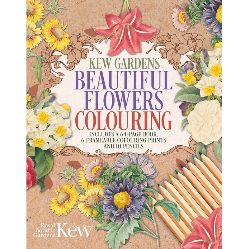 The Kew Gardens Beautiful Flowers Colouring Kit