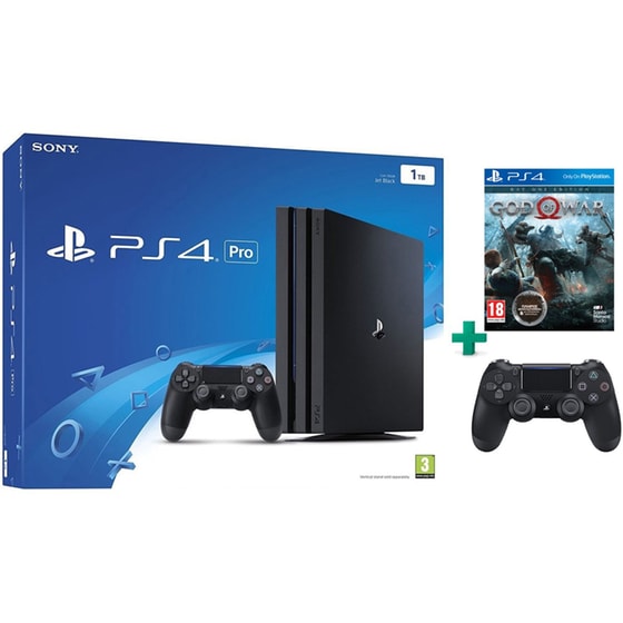 Sony PS4 Pro 1TB Μαύρο & God of War Day One Edition & 2ο χειριστήριο (μαύρο) image 0