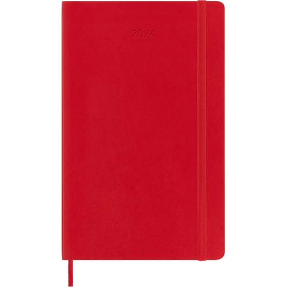 Ημερολόγιο Εβδομαδιαίο Moleskine 2024 12Μ L Scar. Red Μαλακό image 0