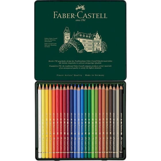 Ξυλομπογιές Faber Castell Polychromos Σετ σε Κασετίνα 24 Τεμάχια image 1
