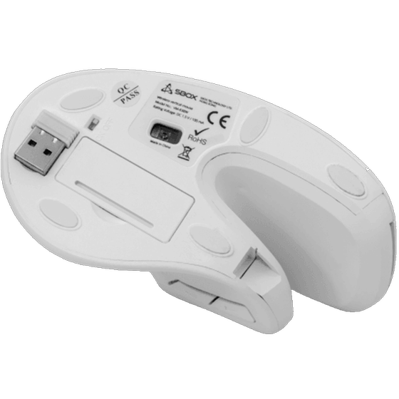 Sbox VM-838W Ασύρματο Vertical Ποντίκι Λευκό image 3