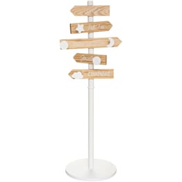 Καλόγερος Παιδικών Ρούχων Atmosphera Signs 174142 MDF 35x35x114 cm - Μπεζ/Λευκό