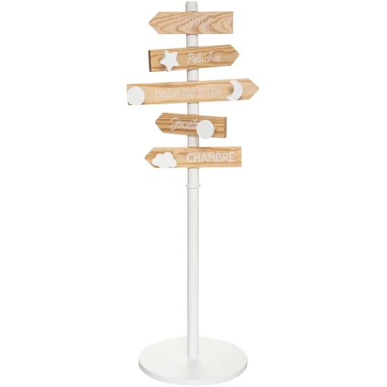 Καλόγερος Παιδικών Ρούχων Atmosphera Signs 174142 MDF 35x35x114 cm - Μπεζ/Λευκό image 0