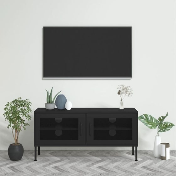 Έπιπλο Τηλεόρασης VidaXL Ατσάλι 105x35x50cm - Μαύρο image 1