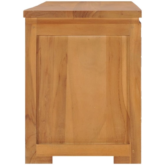 Έπιπλο Τηλεόρασης Vidax Μασίφ Ξύλινο 110x30x40cm - Kαφέ image 4