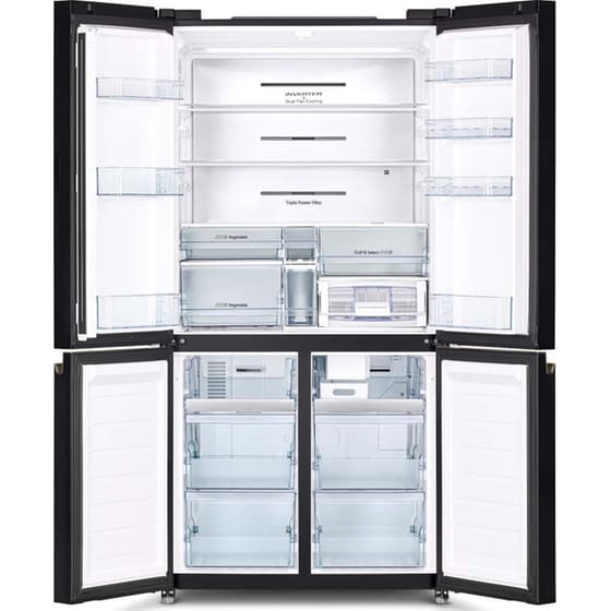 Ψυγείο Ντουλάπα HITACHI R-WB640VRU0 (GBK) Full No Frost 569lt Μαύρο image 4