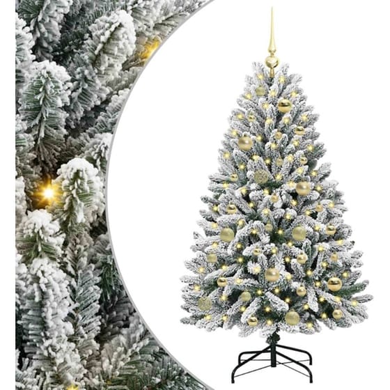 Vidaxl Τεχνητό Χριστουγεννιάτικο Δέντρο 120 Cm 150 Led Θερμό Λευκό image 0