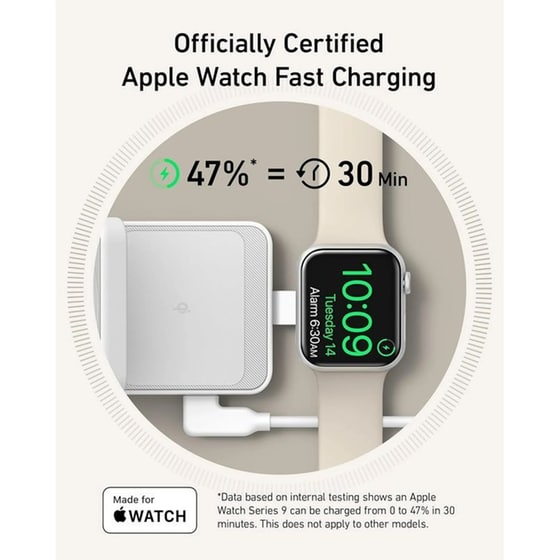 Ασύρματος Φορτιστής ANKER MagGo 3-in-1 Charging Station Qi2 Certified 15W - White image 3