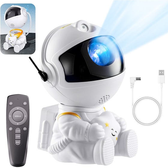 XO Παιδικό Φωτιστικό Projector Astronaut Sky με Προβολή Αστεριών Λευκό 8.5x5x7.6εκ. image 5