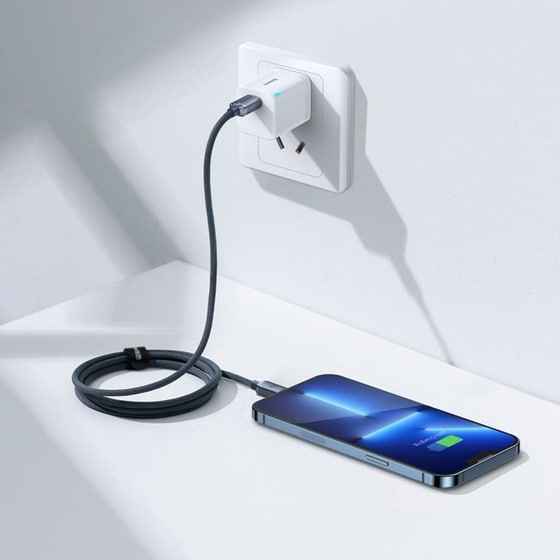 Baseus Καλώδιο Φόρτισης Crystal Shine USB-C ,Lightning, 20W, PD, 1.2m - Μαύρο image 4