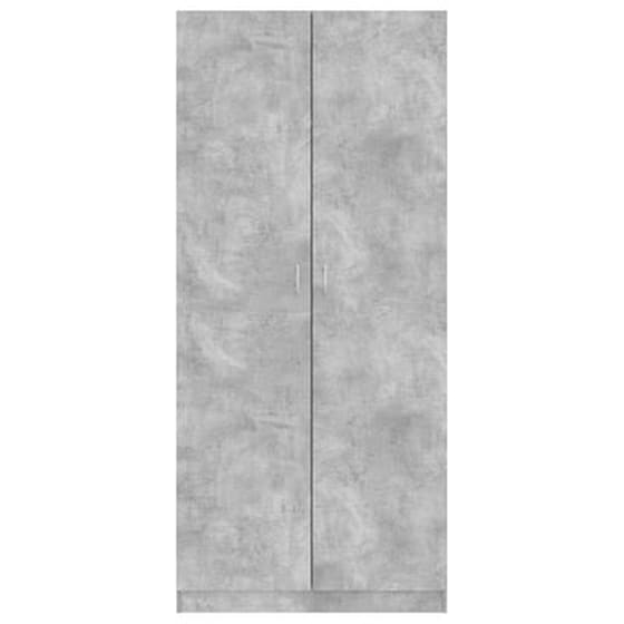 Δίφυλλη Ντουλάπα Vidaxl Από Μοριοσανίδα 90x52x200cm - Γκρι Σκυροδέρματος image 2