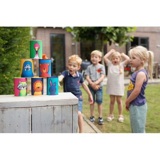 Bs Toys Εκπαιδευτικό Παιχνίδι Συγχρονισμού Tin Throwing – Τενεκεδάκια Ζωάκια Ga362 image 2