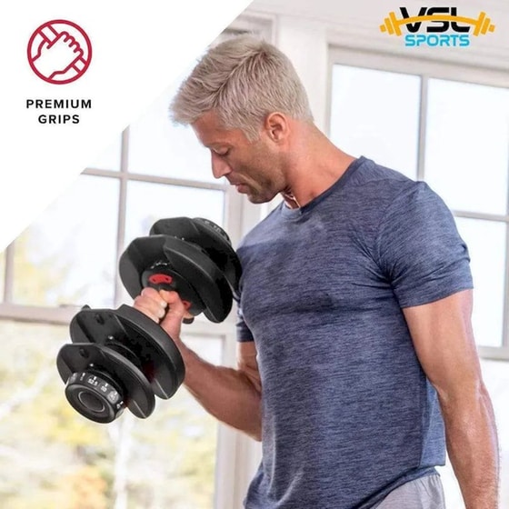 Αλτήρας VSL Sports VSL140067 Ρυθμιζόμενος με Δίσκους 2 - 24kg & Βάση image 8