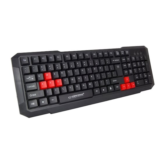 Πληκτρολόγιο Ενσύρματο Esperanza Aspis EGK102R Black image 0