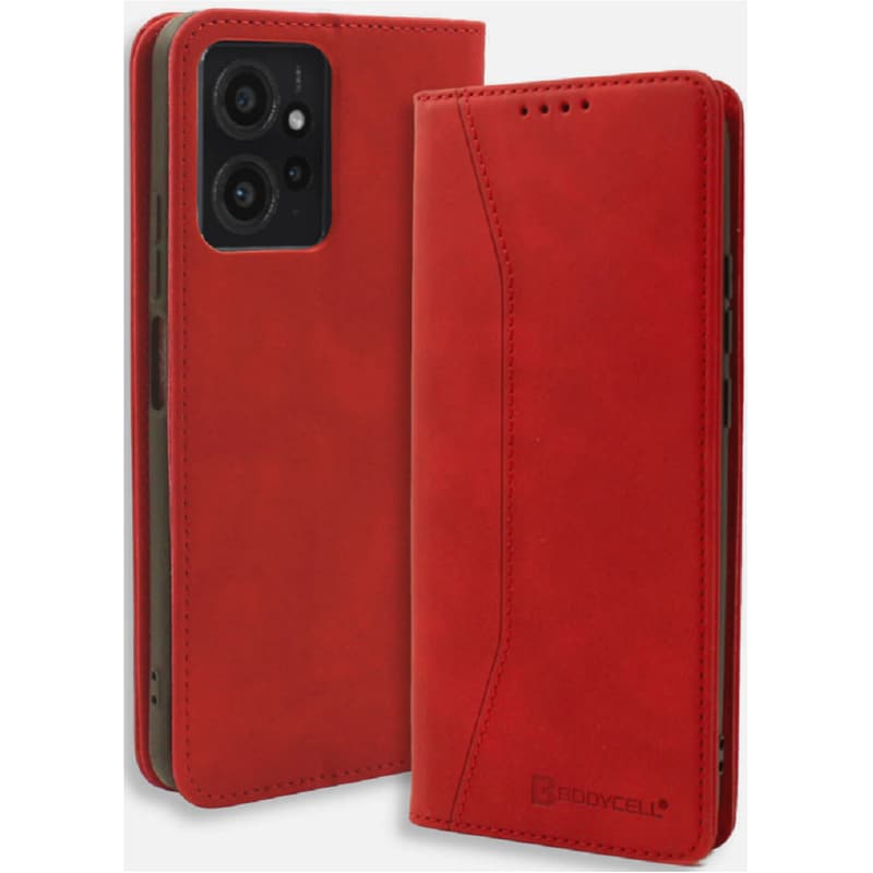 BODYCELL Θήκη Πορτοφόλι Xiaomi Redmi Note 12 4g - Bodycell - Κόκκινο