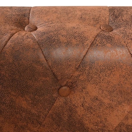 Γωνιακός Πενταθέσιος Καναπές VidaXL Chesterfield 205x205cm - Καφέ image 3