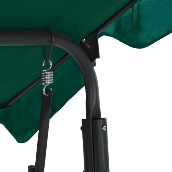 Κούνια Κήπου VidaXL με Σκίαστρο  από Χάλυβα 170x110x153 cm - Πράσινη image 3