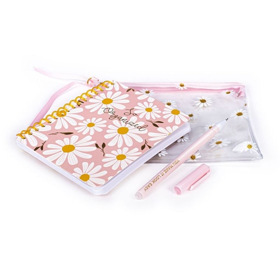 Σημειωματάριο Posh+Pop με Στυλό Erasable Flowers image 3