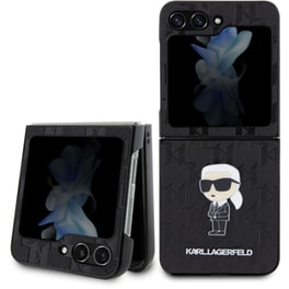 Θήκη Samsung Galaxy Z Flip 5 - Karl Lagerfeld Saffiano Monogram Ikonik - Black