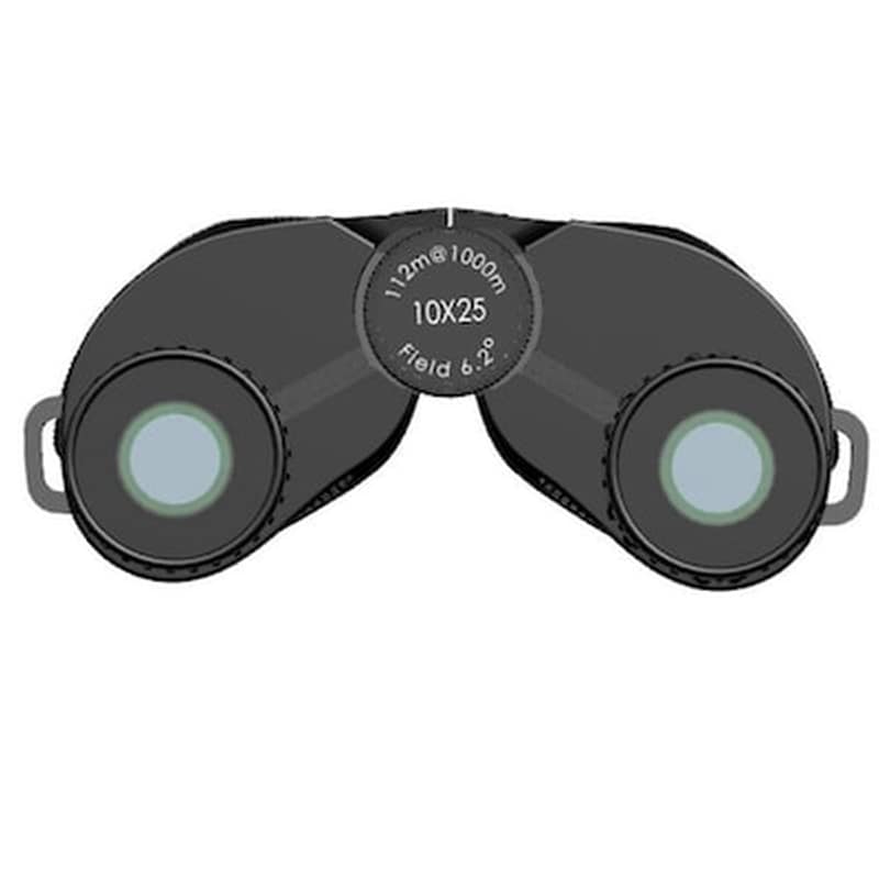 OEM Waterproof Binoculars A00408 With Myopia Adjustment 10x25mm Black