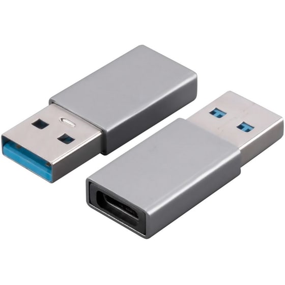 Αντάπτορας Tune Essential USB-A σε USB-C - Σετ 2 τμχ - Ασημί image 0