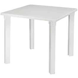 Τραπέζι Εξωτερικού Χώρου Woodwell από Πλαστικό 80x80x72 cm - Λευκό