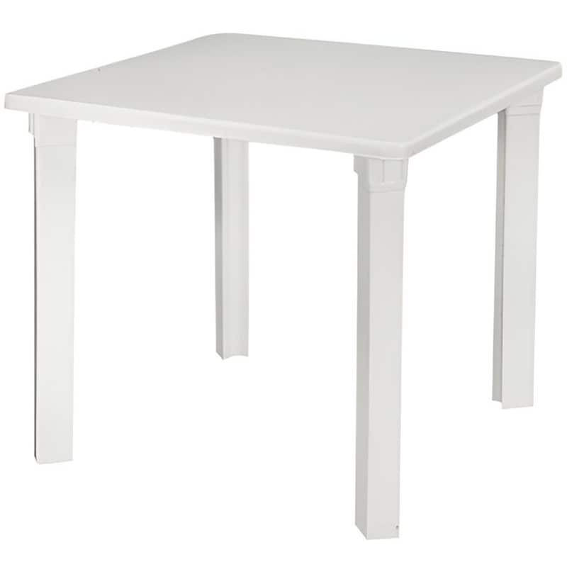 WOODWELL Τραπέζι Εξωτερικού Χώρου Woodwell από Πλαστικό 80x80x72 cm - Λευκό