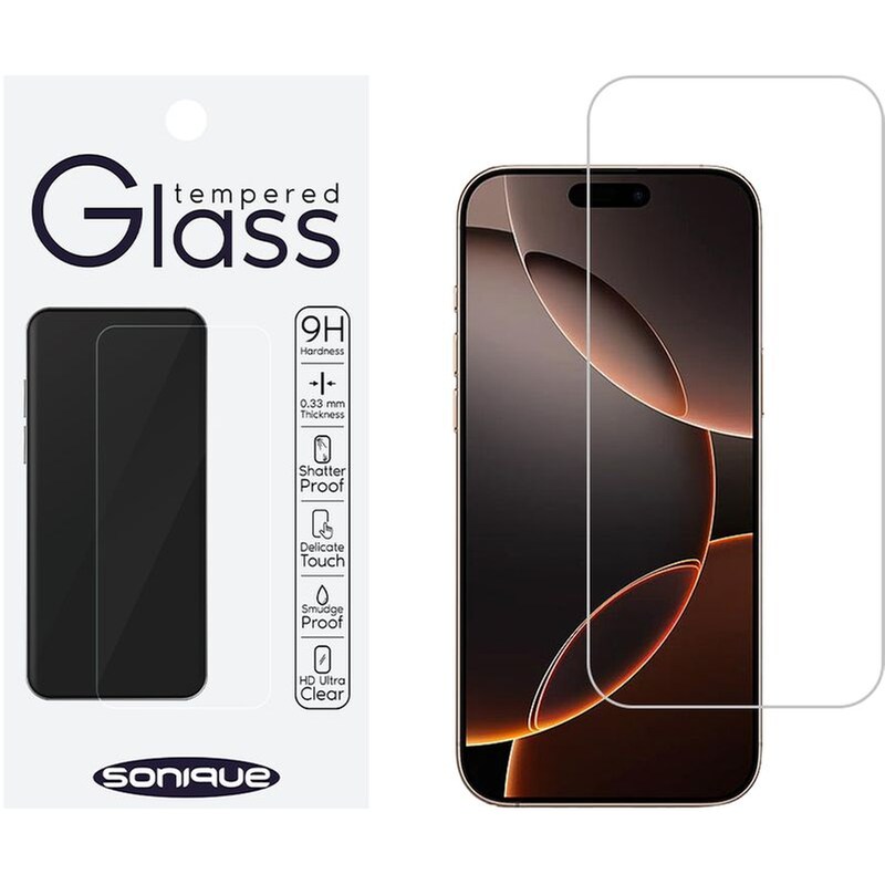 Προστατευτικό οθόνης AppleiPhone 16 Pro - Sonique Hardy Glass Premium Series HD 0.33 Mm 9h - Clear