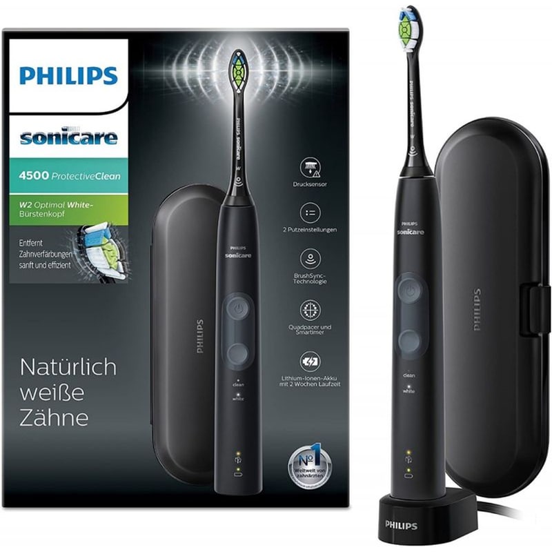 Ηλεκτρική Οδοντόβουρτσα PHILIPS Sonicare ProtectiveClean 4500 - Μαύρο
