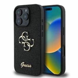 Θήκη Apple iPhone 16 Pro Max Guess Fixed Glitter 4G - Μαύρο