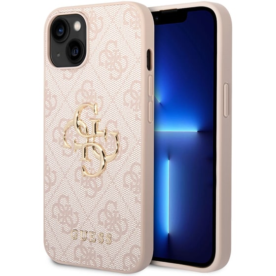 Θήκη Apple iPhone 14 Plus - Guess 4g Logo Collection Hard Case PU Leather - Ροζ image 6