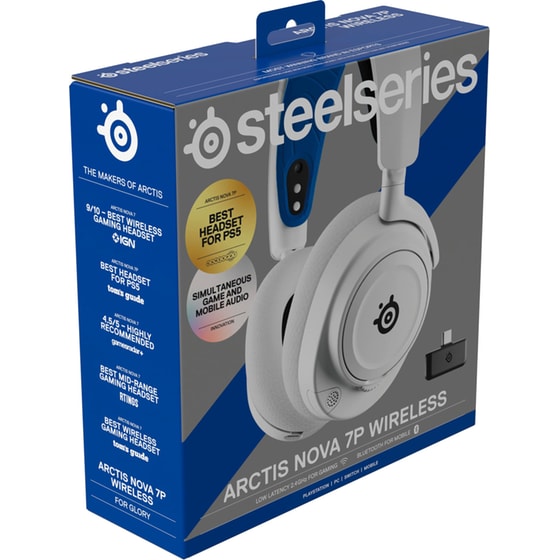 SteelSeries Arctis Nova 7P PlayStation Gaming Ασύρματα Ακουστικά Λευκά/Μπλε image 4