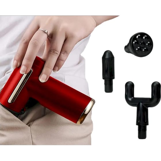 Πιστόλι Μασάζ Aria Trade με 4 Κεφαλές - Κόκκινο image 7