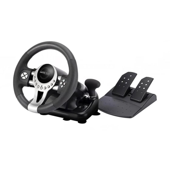 Maxx Tech Pro Racing Kit Τιμονιέρα με Πετάλια και Μοχλό Ταχυτήτων για PS5, PS4, Xbox, PC, Nintendo Switch image 0