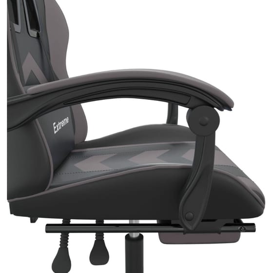 Καρέκλα Gaming VIDAXL 349607 με Υποπόδιο από Τεχνητό Δέρμα - Γκρι image 5
