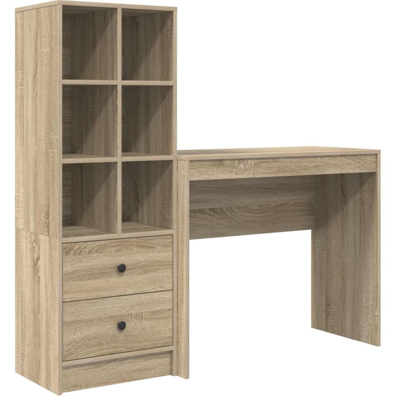 Γραφείο VidaXL 135,5x40x127 cm - Sonoma Δρυς (2 τεμ.)